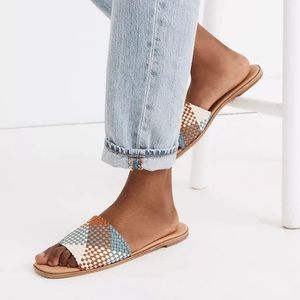 Madewell Lianne woven leather slides size 11
